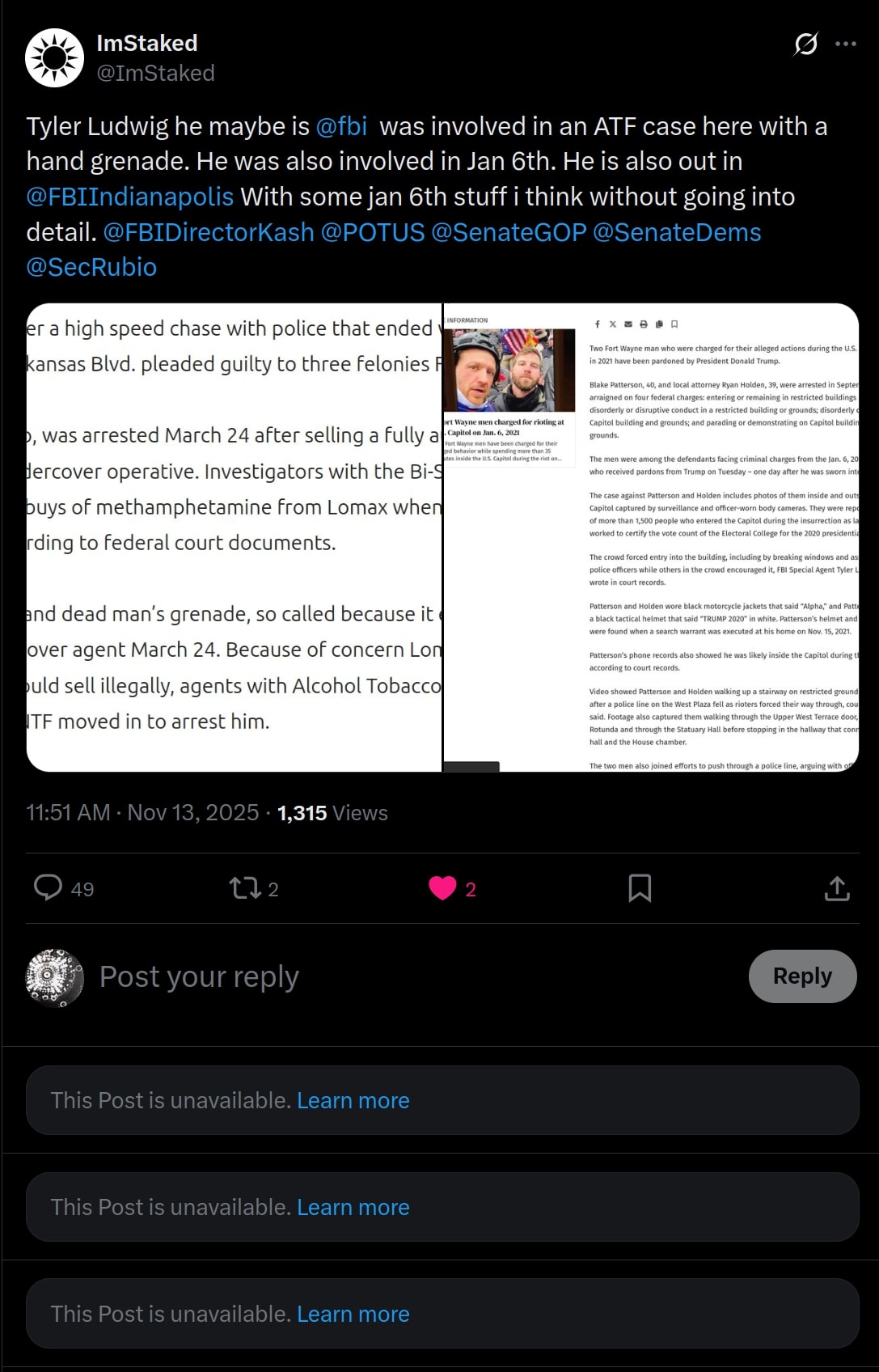 My Account Being Censored